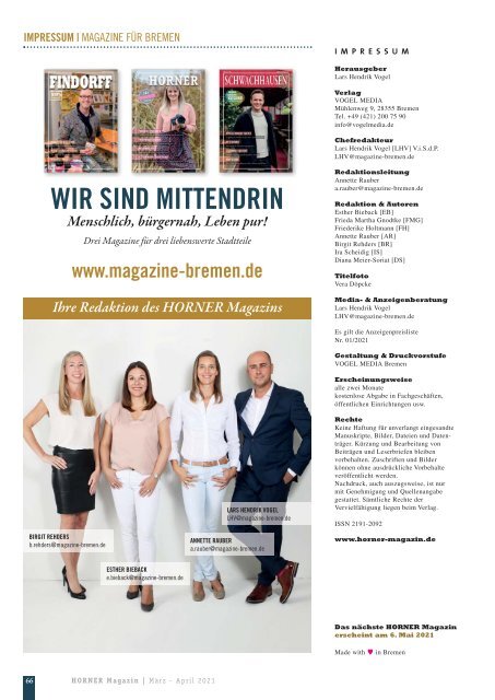 HORNER Magazin | März-April 2021