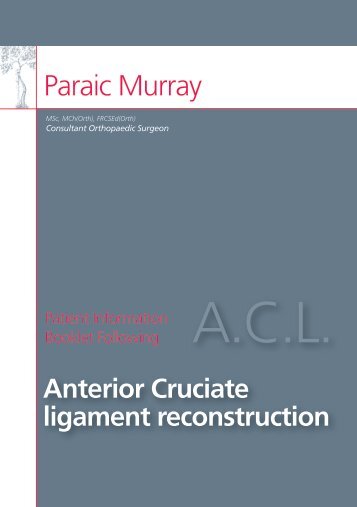 Anterior Cruciate ligament reconstruction - Galway Clinic