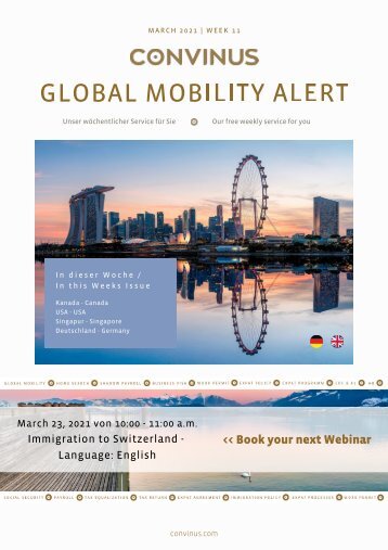 CONVINUS Global Mobility Alert Week 11
