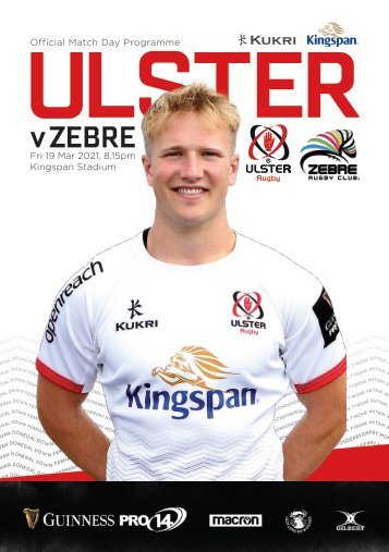Ulster Rugby Match Day Programme - Zebre