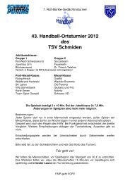 43. Handball-Ortsturnier 2012 des TSV Schmiden