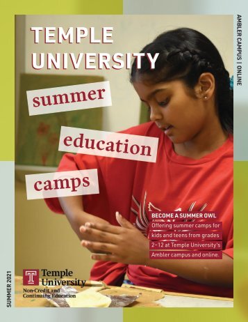 Temple University Summer Education Camps 2021