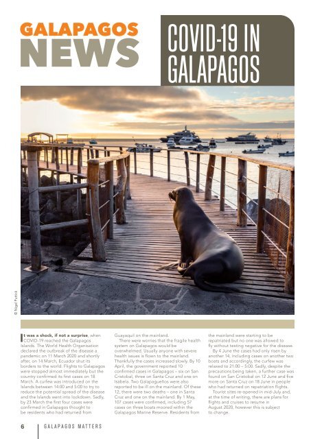 Galapagos Matters Autumn Winter 2020 - Galapagos Conservation Trust