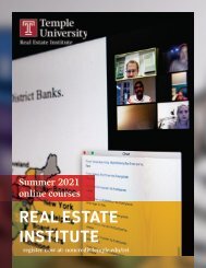 Summer 2021 Real Estate Institute Course Brochure