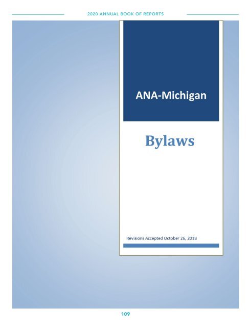 ANA-Michigan - 2020 Annual Book of Reports