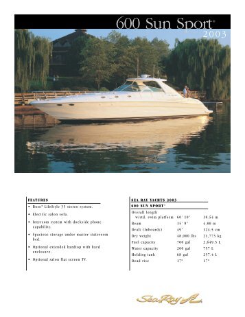 600 Sun Sport® - Sea Ray Boats