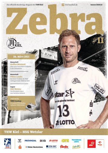 ZEBRA Hallenheft THW Kiel vs. HSG Wetzlar, 20.03.2021 in Kiel