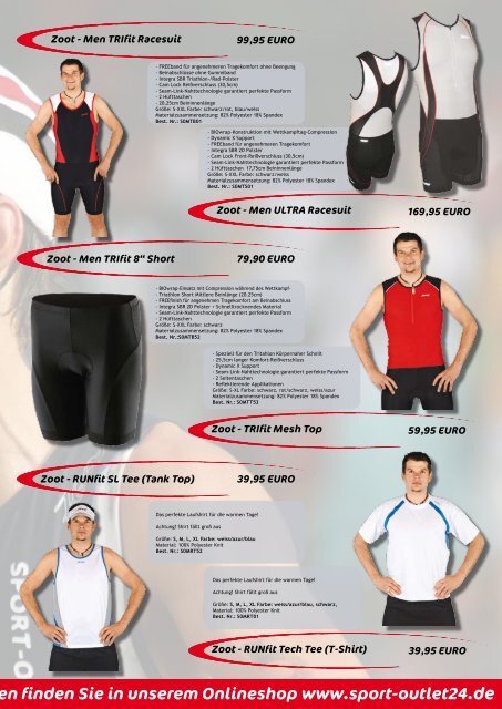 Triathlon Textilien - Zubehör - Sport-Outlet24