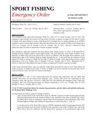 SPORT FISHING Emergency Order - Alaska Department of Fish and ...