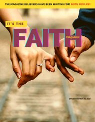 It's the Faith Magazine Shabbat issue 3-20-2021