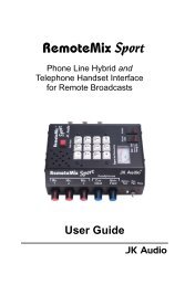 RemoteMix Sport Manual - JK Audio