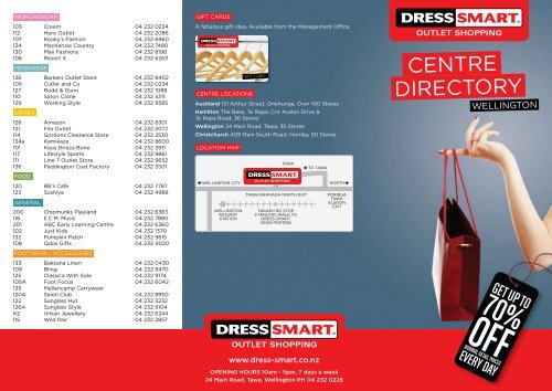CENTRE DIRECTORY Dress Smart