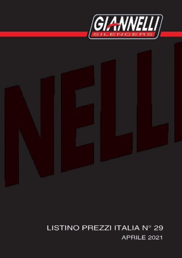 Giannelli - Listino Italia N° 29 - Aprile 2021