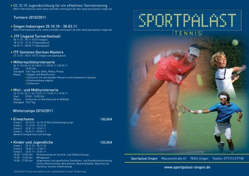 T E N N I S - Sportpalast Singen