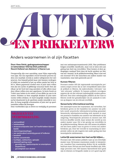 Autisme in Noord-Holland Noord