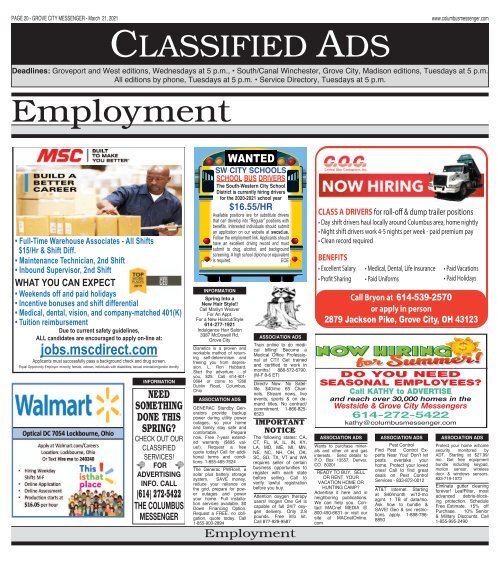 Grove City Messenger - March 21st, 2021