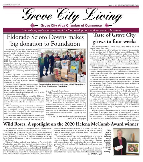 Grove City Messenger - March 21st, 2021