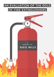 An evaluation of the role of fire extinguishers