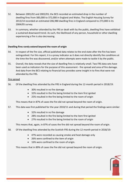 An evaluation of the role of fire extinguishers