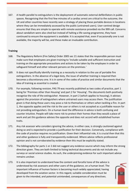 An evaluation of the role of fire extinguishers