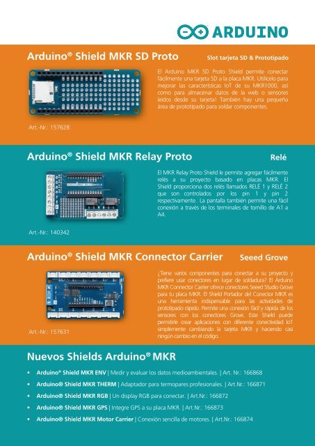 Arduino® Placas MKR