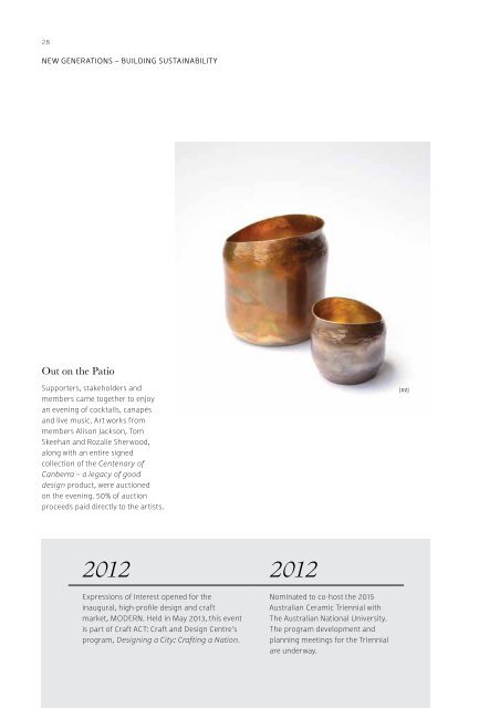 Craft ACT: Craft + Design Centre: Annual Report 2012