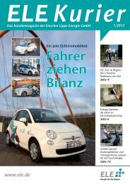 ELE Kurier 01/2012 - Emscher Lippe Energie GmbH