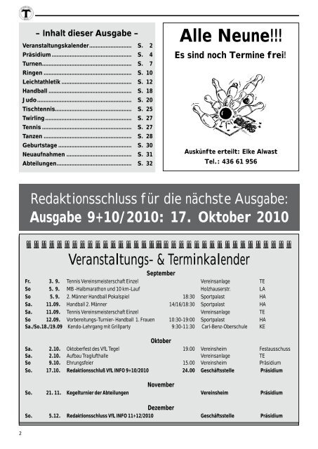 Ausgabe 7+8/2010 - VfL-Tegel 1891 e.V.