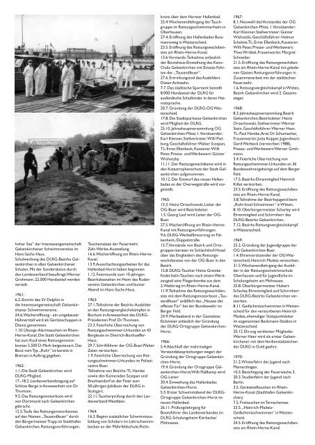 Die Chronik von 1949 bis 2002 - DLRG Bezirk Gelsenkirchen eV