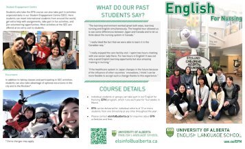 UAlberta ELS English for Nursing (EFN)