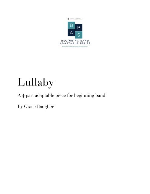 Lullaby Full Score-Grace Baugher