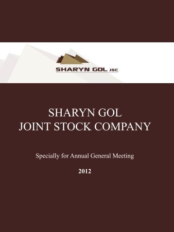 SHARYN GOL JOINT STOCK COMPANY
