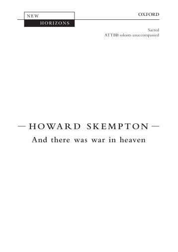 Howard Skempton And there was war in heaven