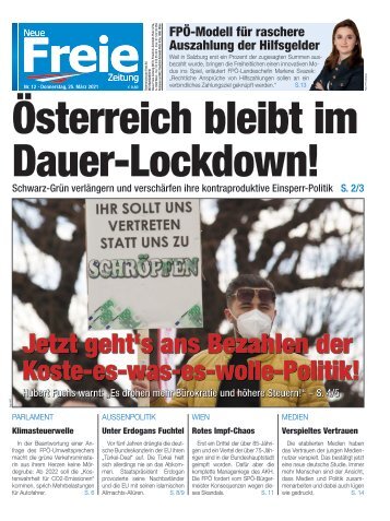 Österreich bleibt im Dauer-Lockdown!