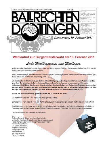 Donnerstag, 10. Februar 2011 - Ballrechten-Dottingen