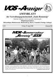 AMTSBLATT der Verwaltungsgemeinschaft - VG Saale-Rennsteig
