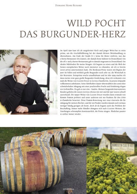 Extraprima Magazin 2021-02 Domaine Henri Richard 2 – Wild pocht das Burgunderherz