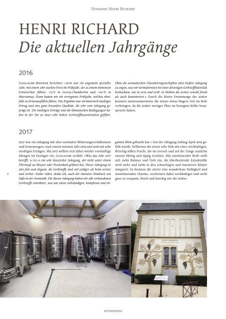 Extraprima Magazin 2021-02 Domaine Henri Richard 2 – Wild pocht das Burgunderherz