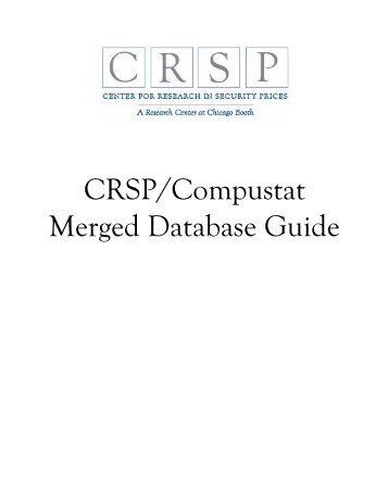 CRSP/Compustat Merged Database Guide, v.CA292.200601