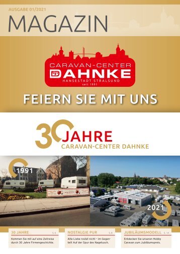 Caravan-Center Dahnke – Magazin 30 Jahre 2021 – Ausgabe 01-2021