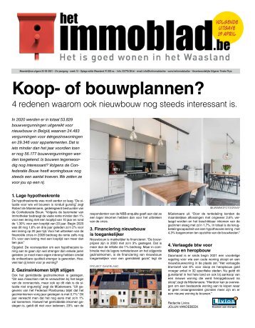 Het Immoblad van maart 2021