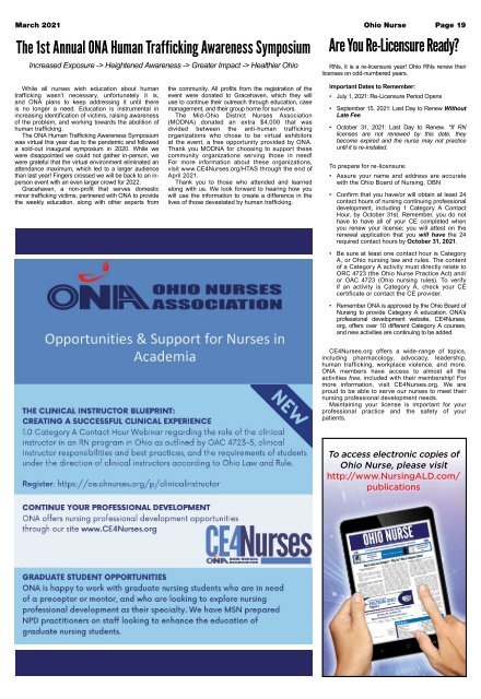 Ohio Nurse - March 2021