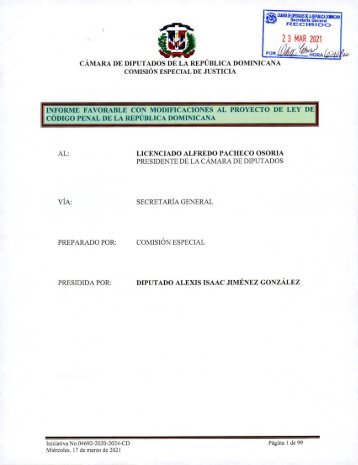 Informe Codigo Penal - 99 paginas