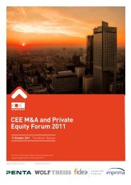 CEE M&A and Private Equity Forum 2011 - Mergermarket