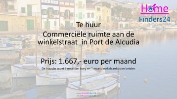 Te huur deze commerciële ruimte aan de winkelstraat in Port de Alcudia. (LOC0050)