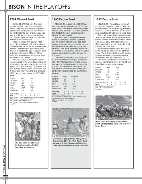 BISON PLAYOFF HISTORY - North Dakota State University Athletics