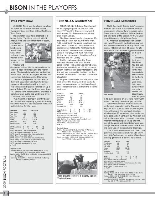 BISON PLAYOFF HISTORY - North Dakota State University Athletics