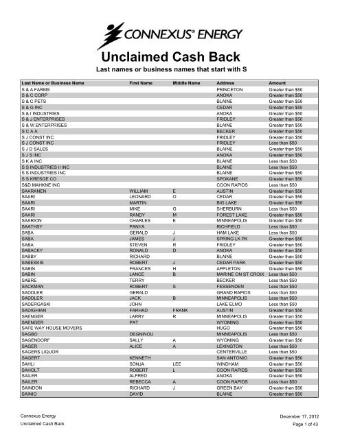 unclaimed-cash-back-connexus-energy