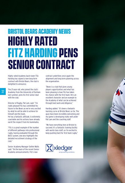 Matchday programme: Bristol Bears vs Harlequins