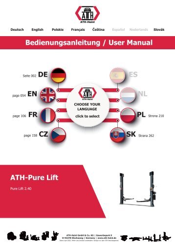 ATH-Heinl Bedienungsanleitung Pure Lift 2.40